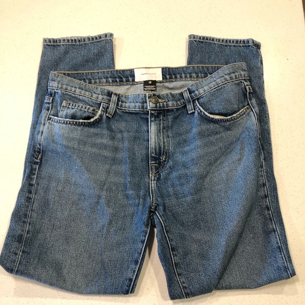 Current Elliot The Fling Grassland Straight Leg Denim
